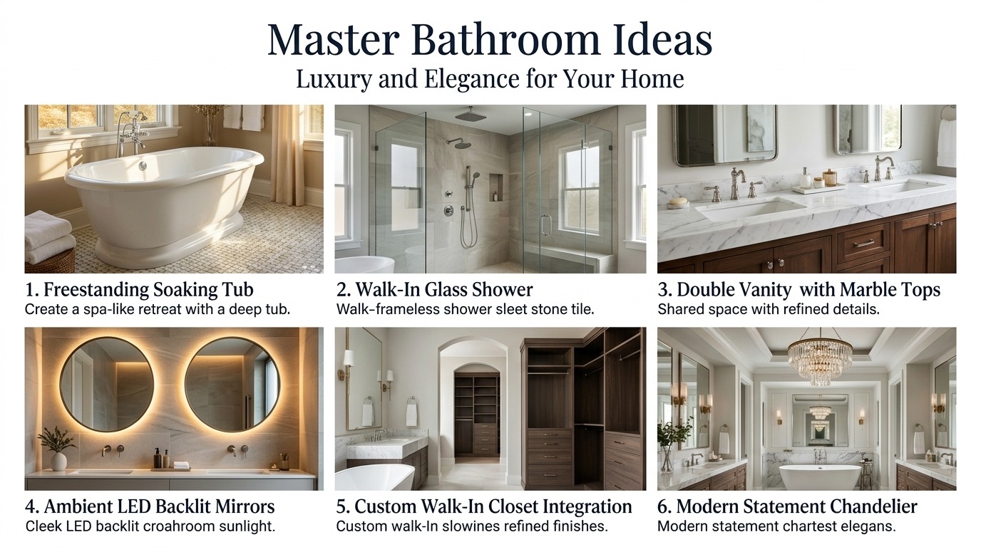 Master Bathroom Ideas: Layouts, Features & Luxury Upgrades